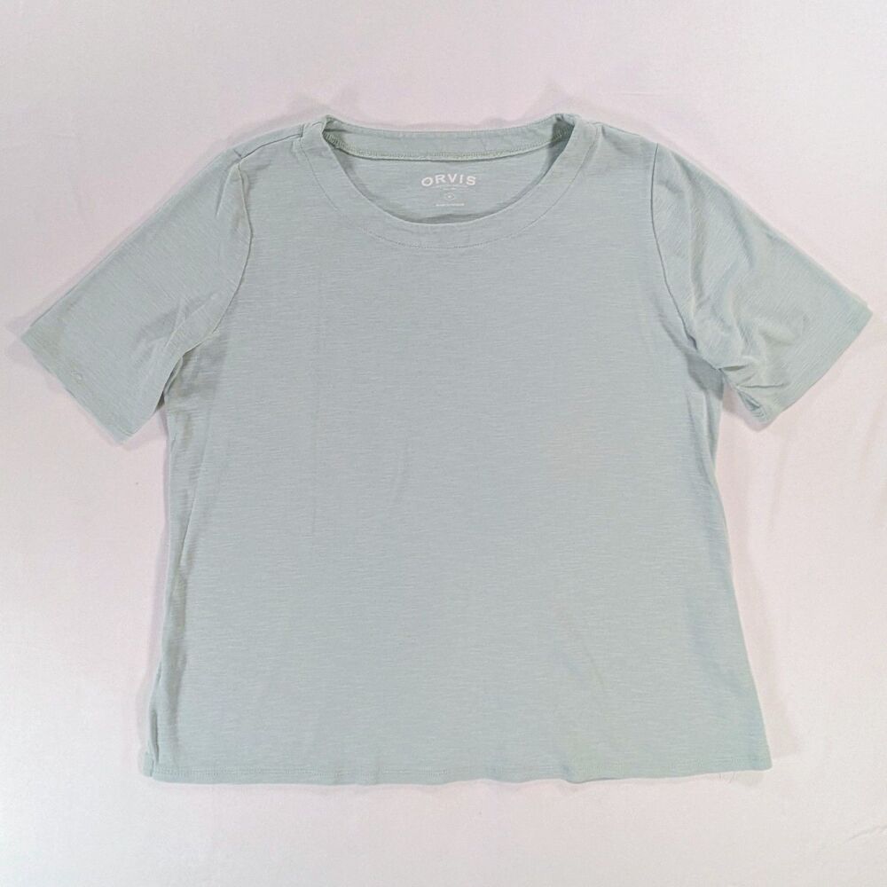 Women's Mint ORVIS Pima Cotton Short Sleeve Tee Small Cottagecore